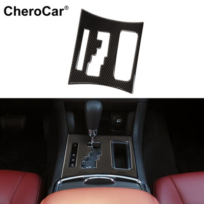 Carbon Fiber Gear Shifter Box Panel Decor Trim Cover For Dodge Charger 2011-2014