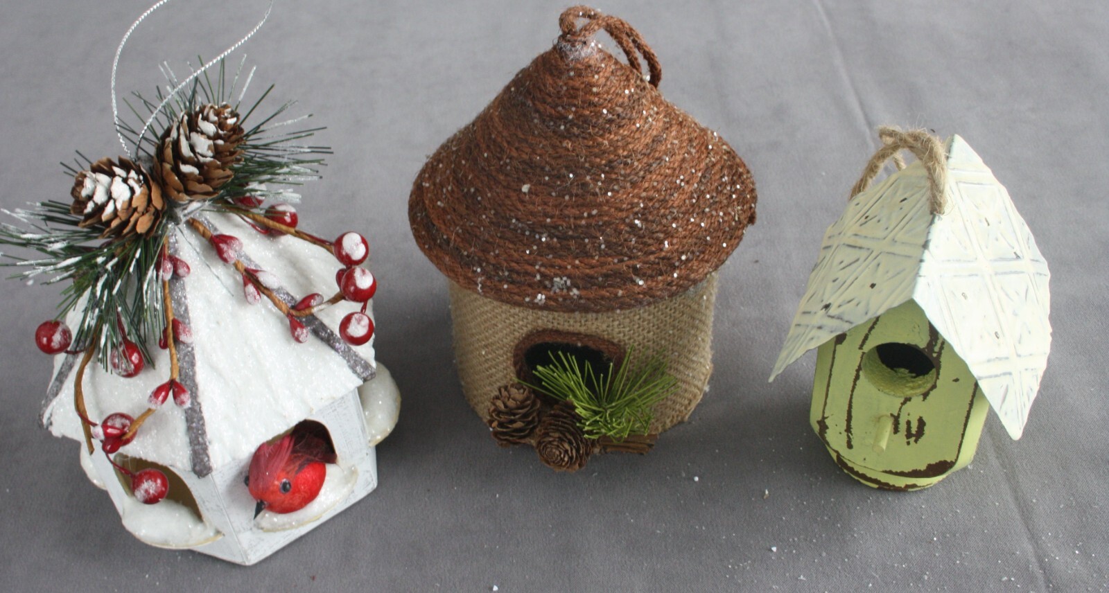 Lot of 3 Small Decorative Birdhouses eBay