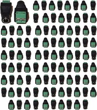 100 PCS Cat5/6 Cable Female DC Jack Connector with Screw Terminal 5.5mm x 2.1mm