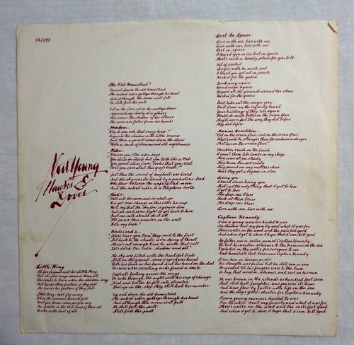 Neil Young Hawks & Doves 1980 HS-2297 Stew Romaine Sterling Winchester Press VG+ - Picture 19 of 23