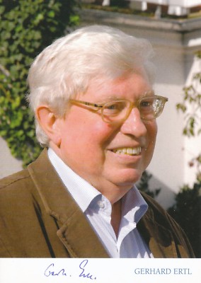 Gerhard Ertl Physicist Nobel Prize Signed 4x5 Photo Card JSA Authenticated