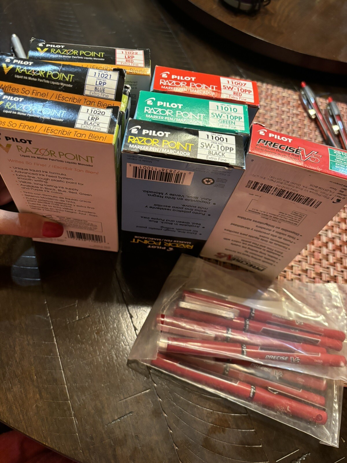 Pilot Razor Point Marker Pen Lot. Red/blue/green/black 3 Styles Extra Fine Pt.