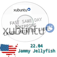 Xubuntu 22.04.2 Installer/Live DVD - Same Day Shipping, Laser Printed Label, USA