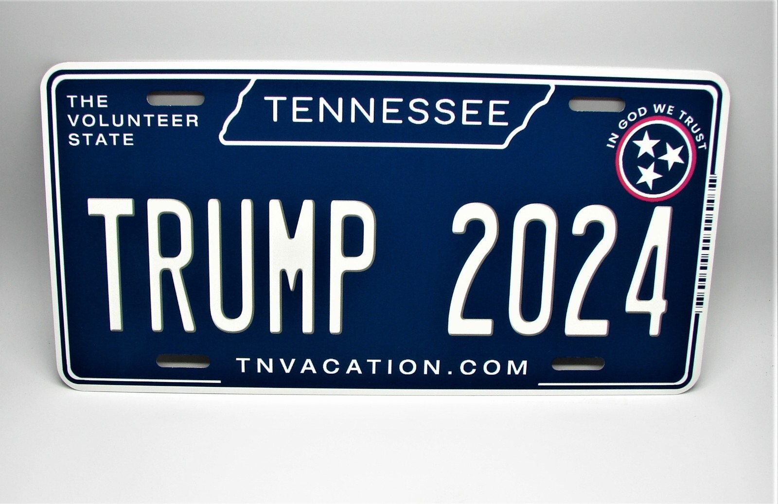 TENNESSEE STATE TRUMP 2024 METAL CAR NOVELTY LICENSE PLATE. TRUMP