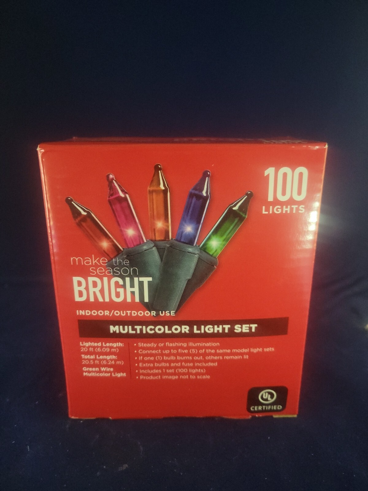 Make the Season BRIGHT Red Blue Green Yellow Christmas Lights Party