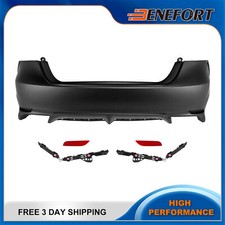 Rear Bumper Cover W Red Reflector Compatible With 2018-2024 Toyota Camry Se Xse