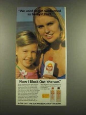 1983 Block Out 15 Sunscreen Ad - We used to get sunburned so badly it hurt