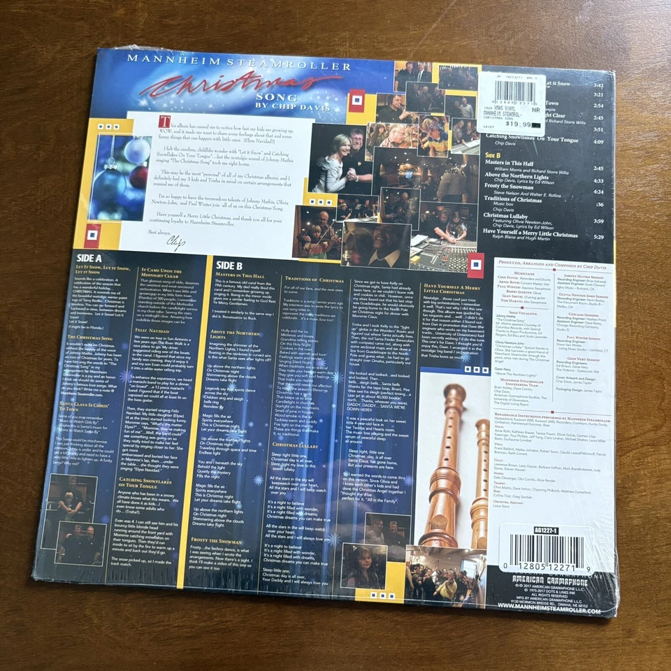 MANNHEIM STEAMROLLER Christmas Song LIMITED EDITION 180g BLUE VINYL sealed NEW - Image 3 of 3