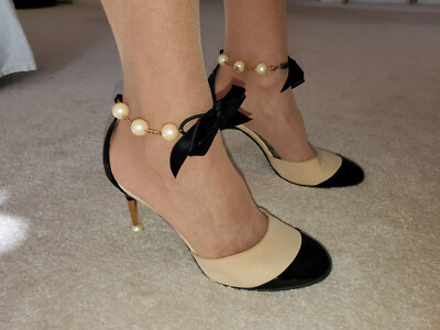 Chanel Classic Heel With Pearls Size 38 | eBay