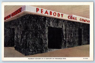 c1933 Peabody Exhibit Coal Company Century Of Progress Chicago Illinois Postcard