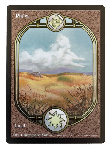 Magic the Gathering Plains Full Art Land Card John Avon Unglued