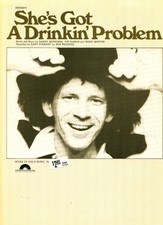 1981 Sheet Music  SHE  S GOT A DRINKIN  PROBLEM  Gary Stewart  NEW Vintage 