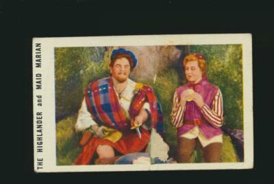 1957 Johnson and Johnson Band-Aid UM22 Robin Hood card #10 The Highlander