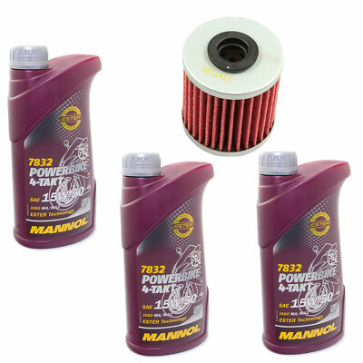 Motoröl Set 15W50 3 Liter Ölfilter HF207 für Beta Evo 250 REV3 250 EVO250