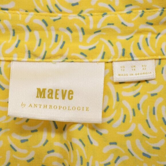 MAEVE ANTHROPOLOGIE Blithe Button Down Blouse Tie… - image 6