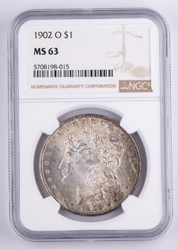 Certified 1902-O Morgan Silver Dollar NGC MS63 $1 