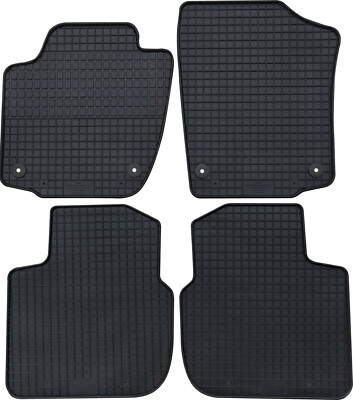 Gummimatte 4-teilig schwarz für Skoda Rapid Spaceback ab 10/2013 Passform|PETEX