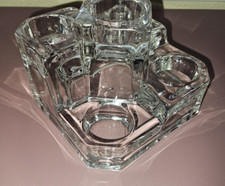Vintage PARTYLITE Crystal 24% Lead Castle Tealight Candle Holder Excellent Condi