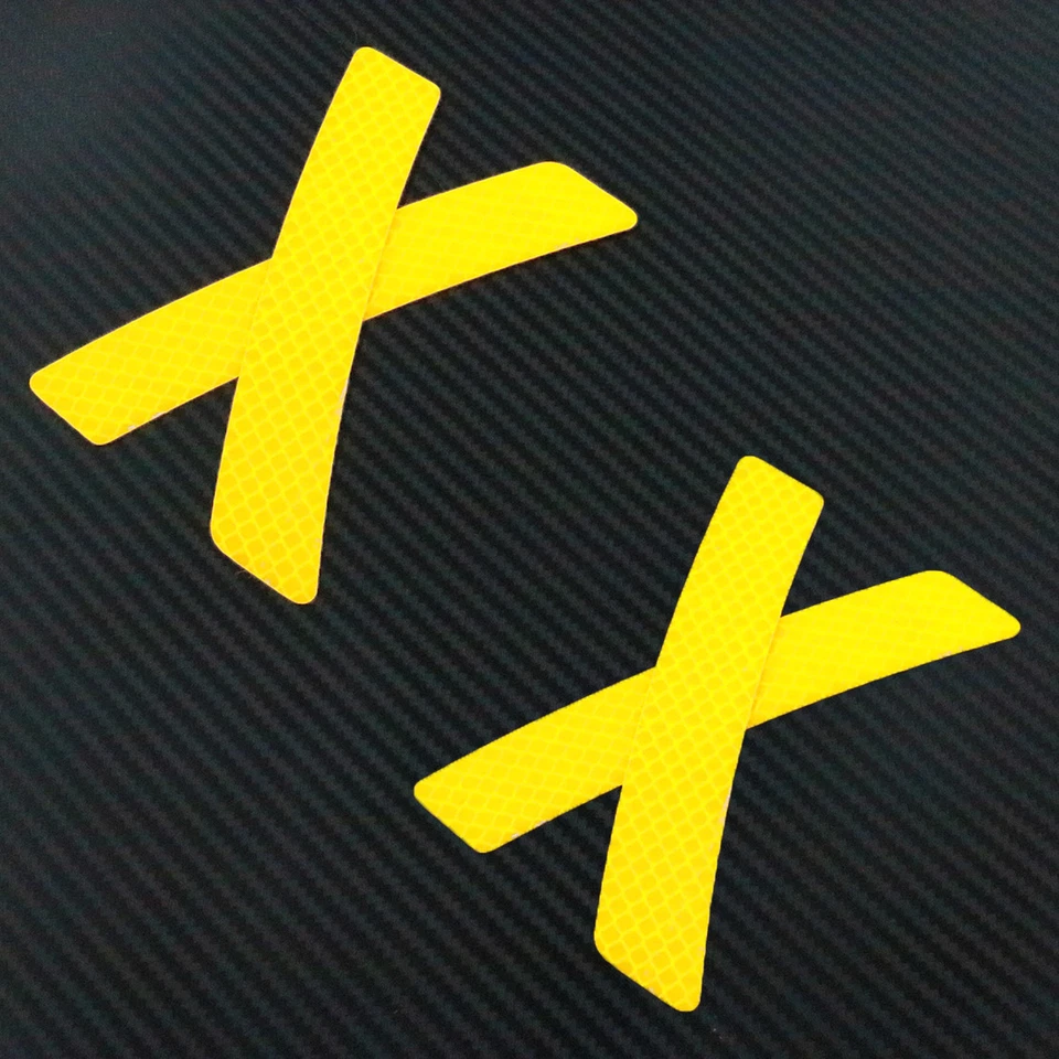 4x Señal de advertencia autoadhesiva adhesiva reflectante cejas rueda coche súper amarilla Foto 2 de 4