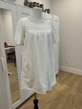 Womans Marc By Marc Jacobs size 8 white islet short slv lined dress