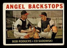 1964 Topps Angel Backstops Bob Rodgers / Ed Sadowski  #61 Los Angeles Angels