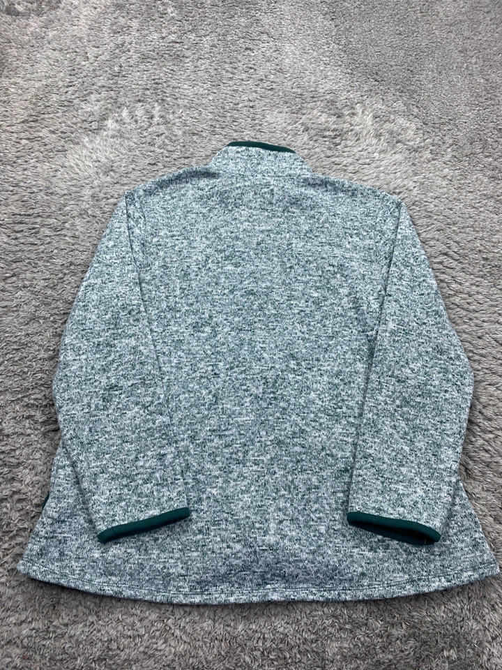 Stan Herman Jacket Women Large Mint Green Fleece Full Zip Mock Neck Sweater - Image 2 of 4
