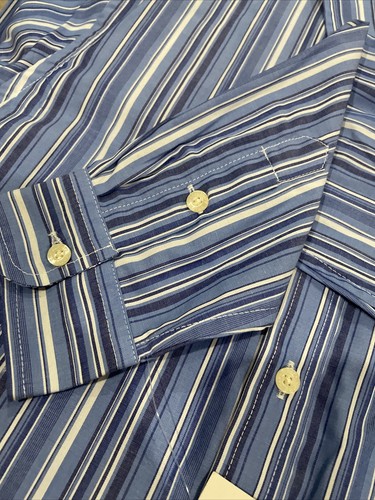 CHAPS Stretch Boys XL (18/20) Long Sleeve Button Down Shirt Blue Multi - Picture 6 of 14