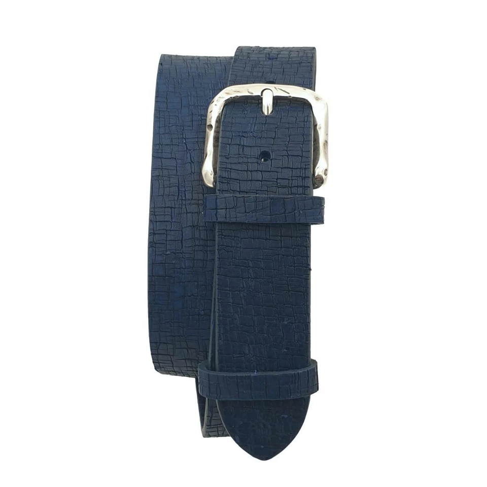 Cintura vero Cuoio 4 cm Accorciabile, fibbia  Nichel free, linea Corteccia - Immagine 4 di 4