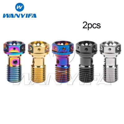 2pcs Banjo Bolt M10 1.0/1.25mm Titanium Screws Motorcycle Brembo Brake Dual Line