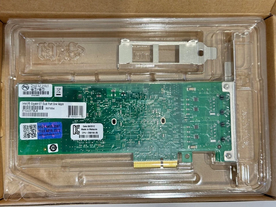 Intel Gigabit ET PCI-E X4 Dual Port Gigabit Network Card E1G42ETBLK with Yotta - Image 3 of 4