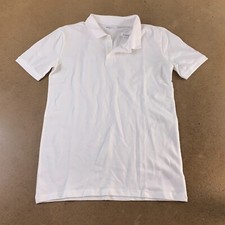 Old Navy Boys XXL 18 White Short Sleeve School Uniform Pique Polo Shirt NWT