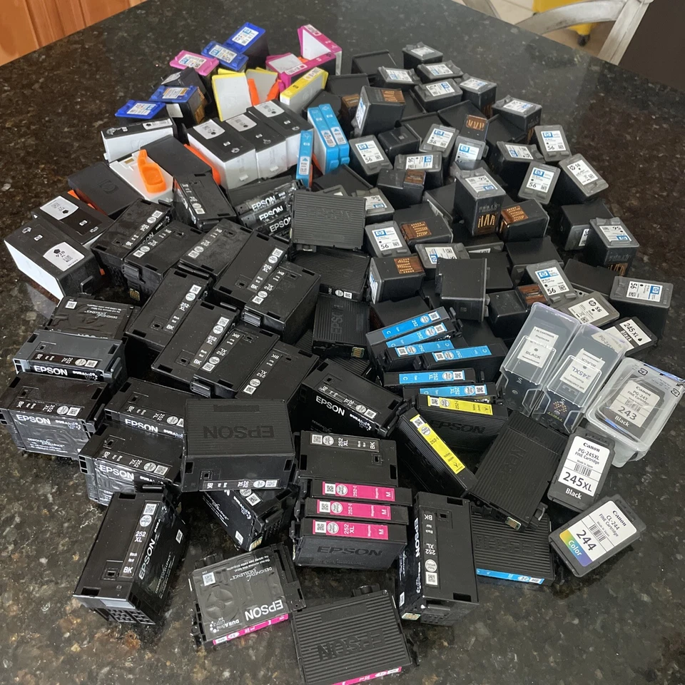 Lote Mixto 246 Cartuchos de Tinta Vacíos Grapas Recompensas: HP, Canon, Epson ******* Foto 2 de 4