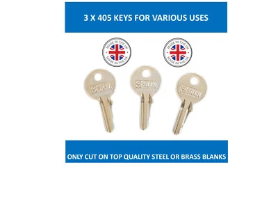 3 X # 405 RONIS PANEL KEYS SCHNEIDER SAREL LEGRAND TELEMECANIQUE KEYS