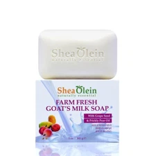 Shea Olein Farm Fresh Goat's Milk Soap with Grape Seed & Prickly Pear Oil,6-pack
