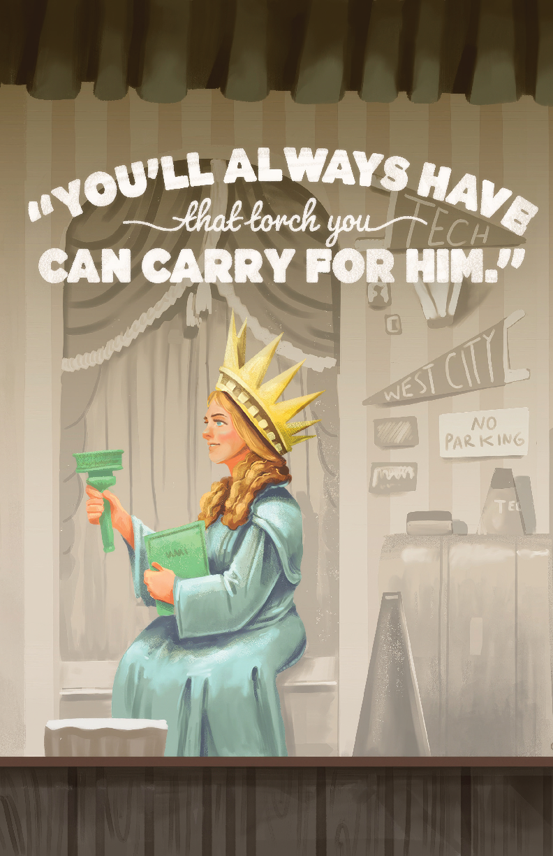 WDW Carousel of Progress Lady Liberty Poster 13x19 Matte Print Disney Art