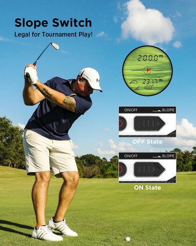 ACPOTEL 700M Laser Golf Range Finder Slope on/off LCD Display Screen with case - Picture 3 of 10