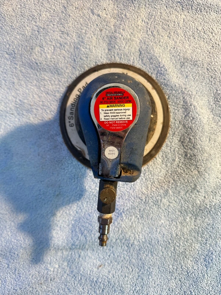 Lijadora de palma de aire neumática central de 6" modelo 98895 90 psi 9000 opm Foto 3 de 4