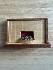 Vintage Lundby Barton, Caroline's Home  Wooden Fireplace 1:16 1970's