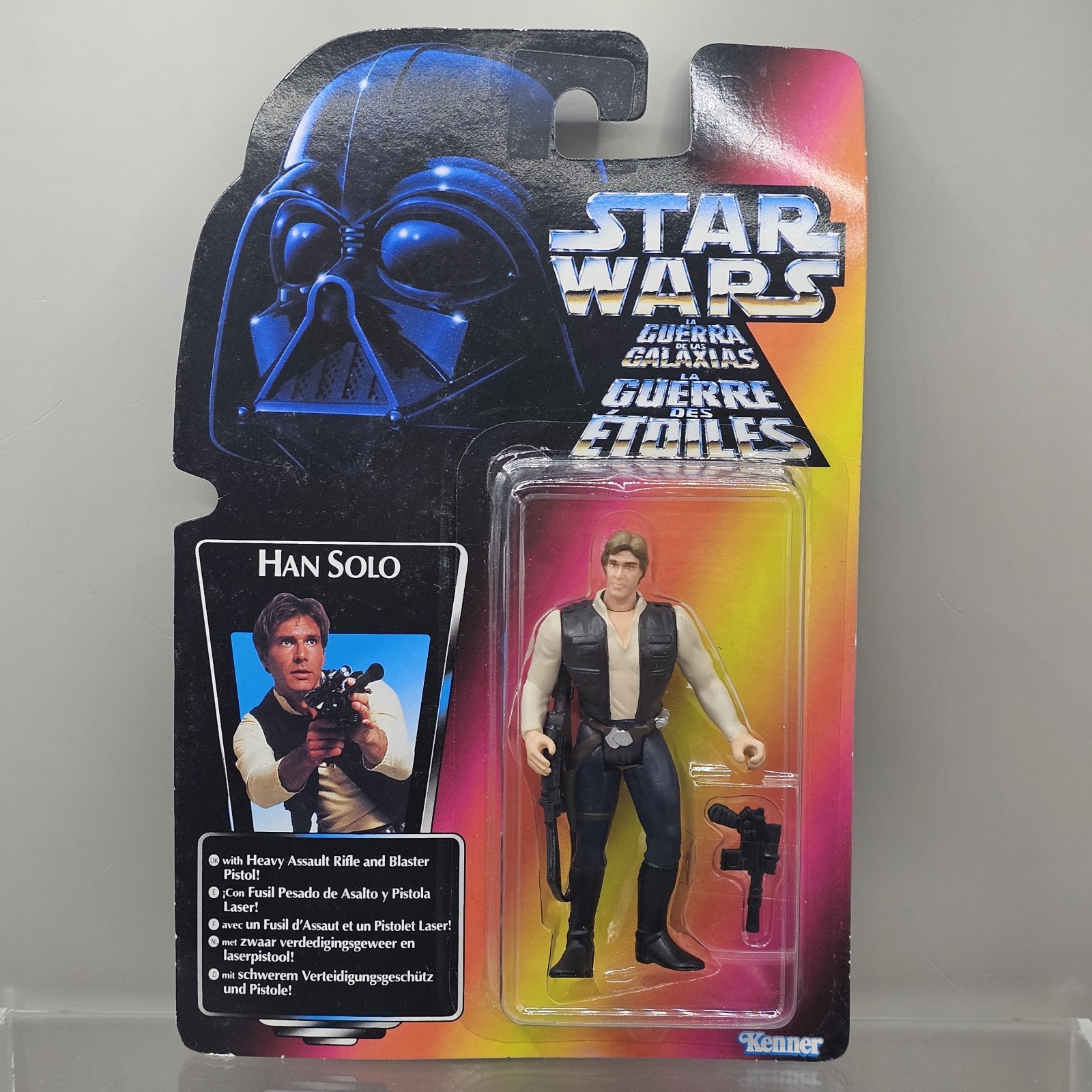 Star Wars Power Of The Force 2 Han Solo Carded Action Figure 9cm - Kenner 1995