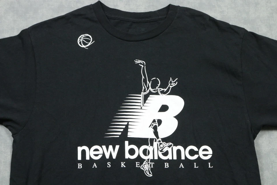 Camisa New Balance Para Hombres Grande Negra Baloncesto Gráfico Camiseta Atlética Nuevo en Caja Logo Foto 2 de 4