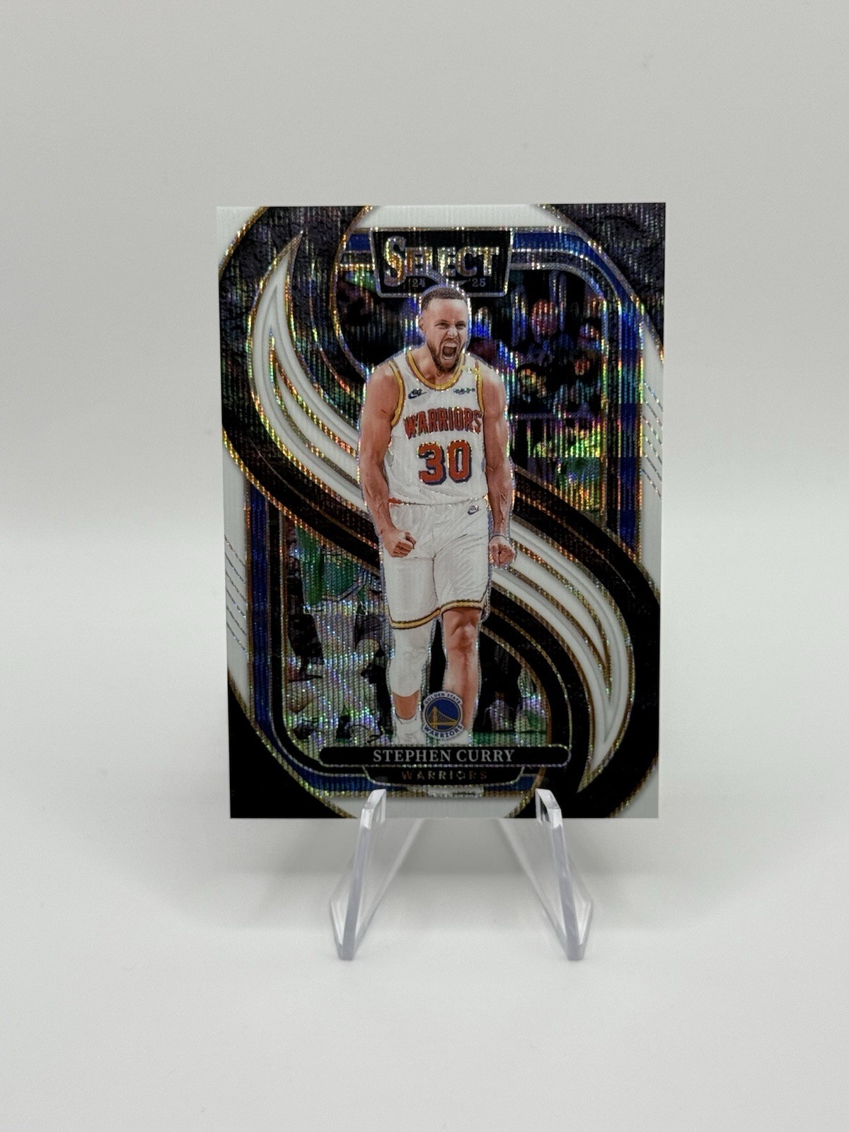 2024-25 Select Stephen Curry Premier Level White Wave Prizm /99 #134