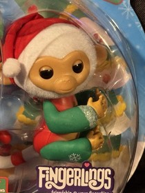NEW Fingerlings Baby Monkey Snowbelle Figure - 2023 Holiday - New In Box