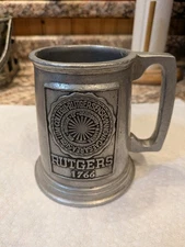 Rutgers University 1766 Solid Pewter Mug/Beer Stein