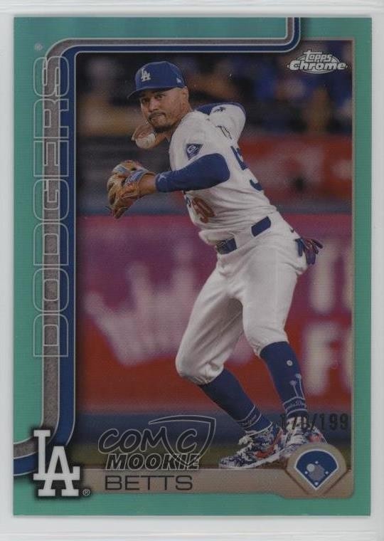 2025 Topps Chrome Aqua Refractor 170/199 Mookie Betts #50 1i3m