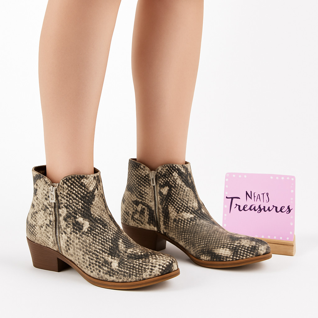 Lucky Brand  BARTALINO Python Snake Double Zip Bo… - image 1