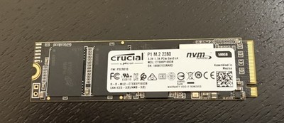 USED Crucial M.2 NVMe  2280 SSD 500GB Excellent  condition 85% + Health