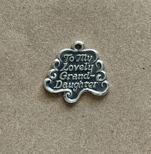 Retired James Avery Sterling Silver Charm 'To My Lovely Grand-Daughter'