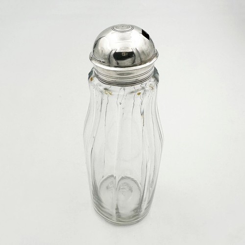 18TH/19TH CENTURY UNMARKED WHITE METAL SILVER PLATED MOUNTED GLASS CRUET BOTTLE - Picture 3 of 7