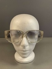 Emmanuelle Khanh Clear Eyeglasses Rhinestone Frames Handmade France Private Eyes