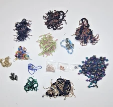 MIXED LOT OF CRAFT SUPPLIES - Beads and Stuff - Used/Materials to Be Repurposed